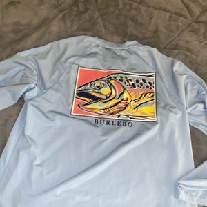 Mens Burlebo long sleeve fishing shirt size medium